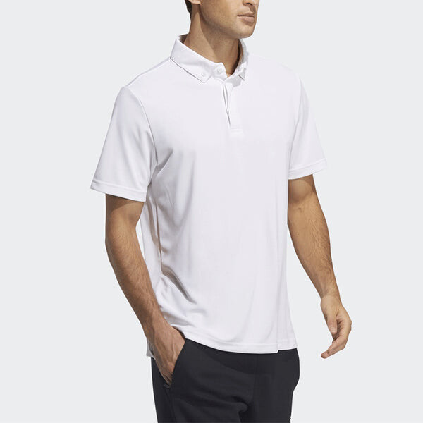 Футболка adidas Solid Color Athleisure Casual Sports Short Sleeve Polo Shirt White, мультиколор — фото 2