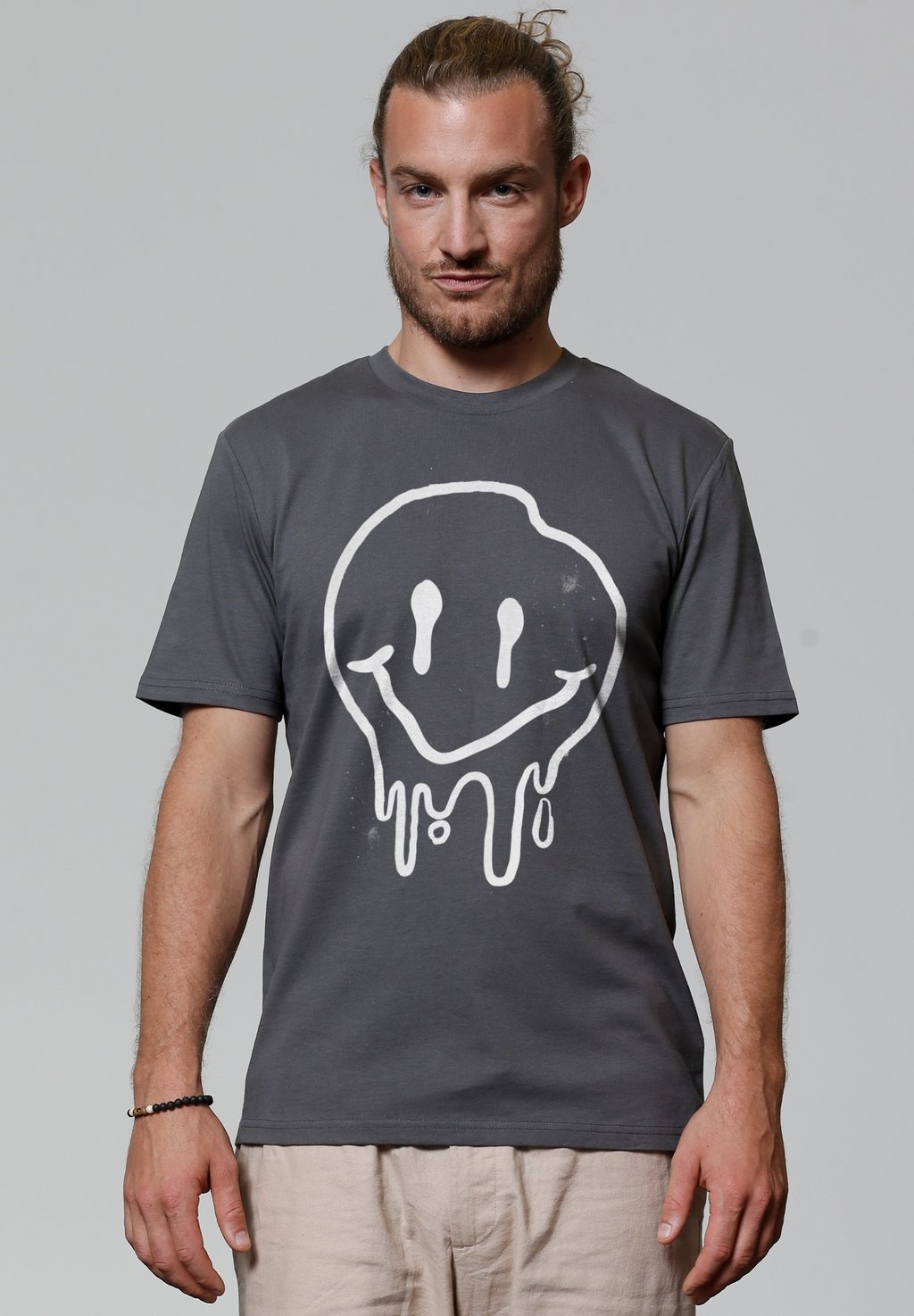 

Футболка с принтом SMILEY watapparel, антрацит