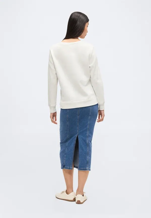 Толстовка Gap Logo doorbuster crew, цвет светло-бежевый — фото 3