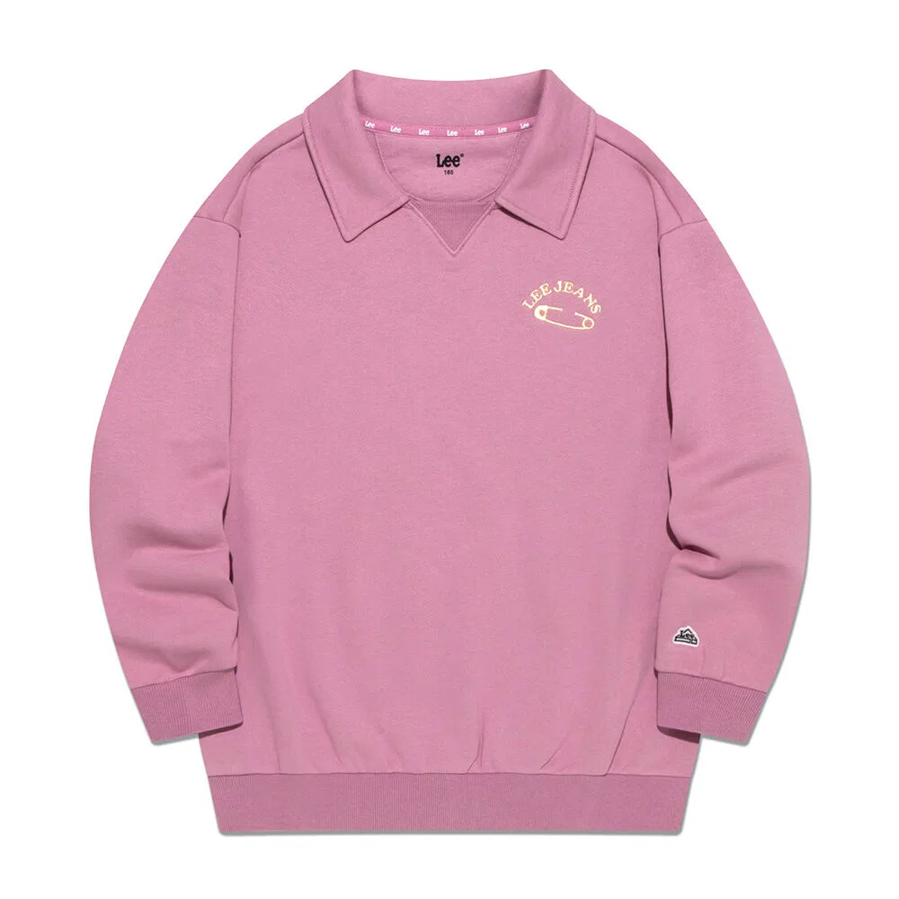 Детский свитшот Lee Kids оверсайз с начёсом фиолетовый
