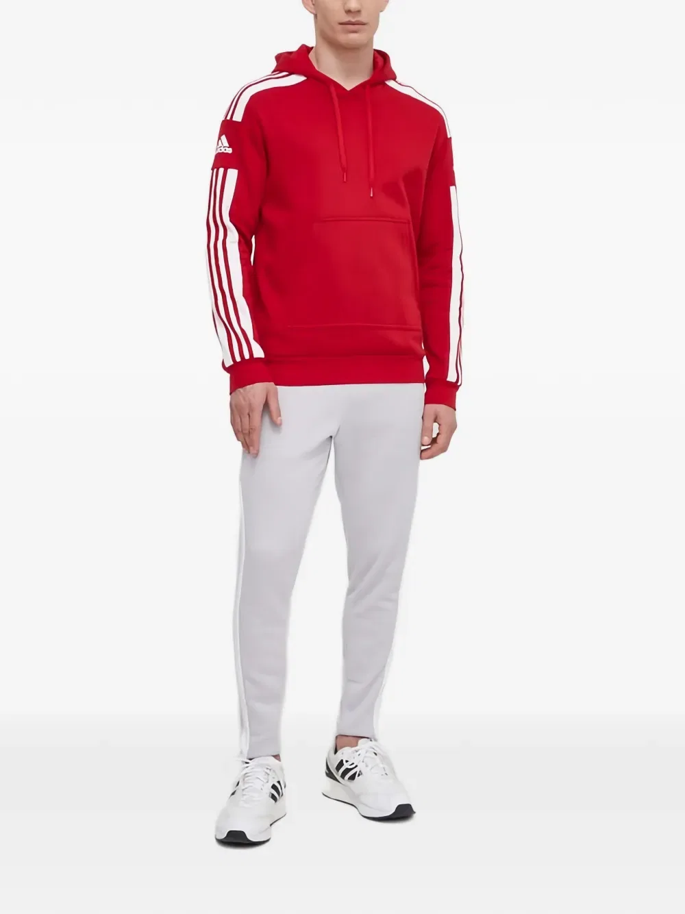Толстовка в полоску Adidas, красный — фото 2