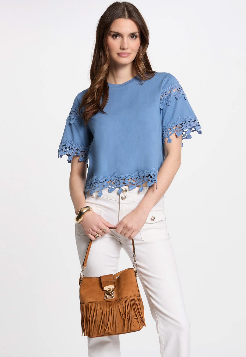 

Футболка с принтом SHORT-SLEEVED Morgan, сине-серый
