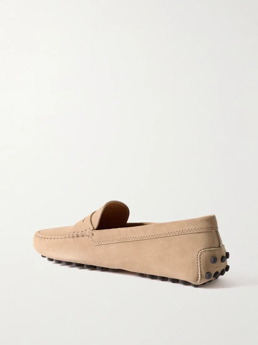 Замшевые лоферы Gommino TOD'S, бежевый — фото 3