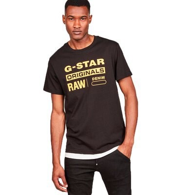 

Футболка G-Star Graphic 8 Ribbed Neck, черный