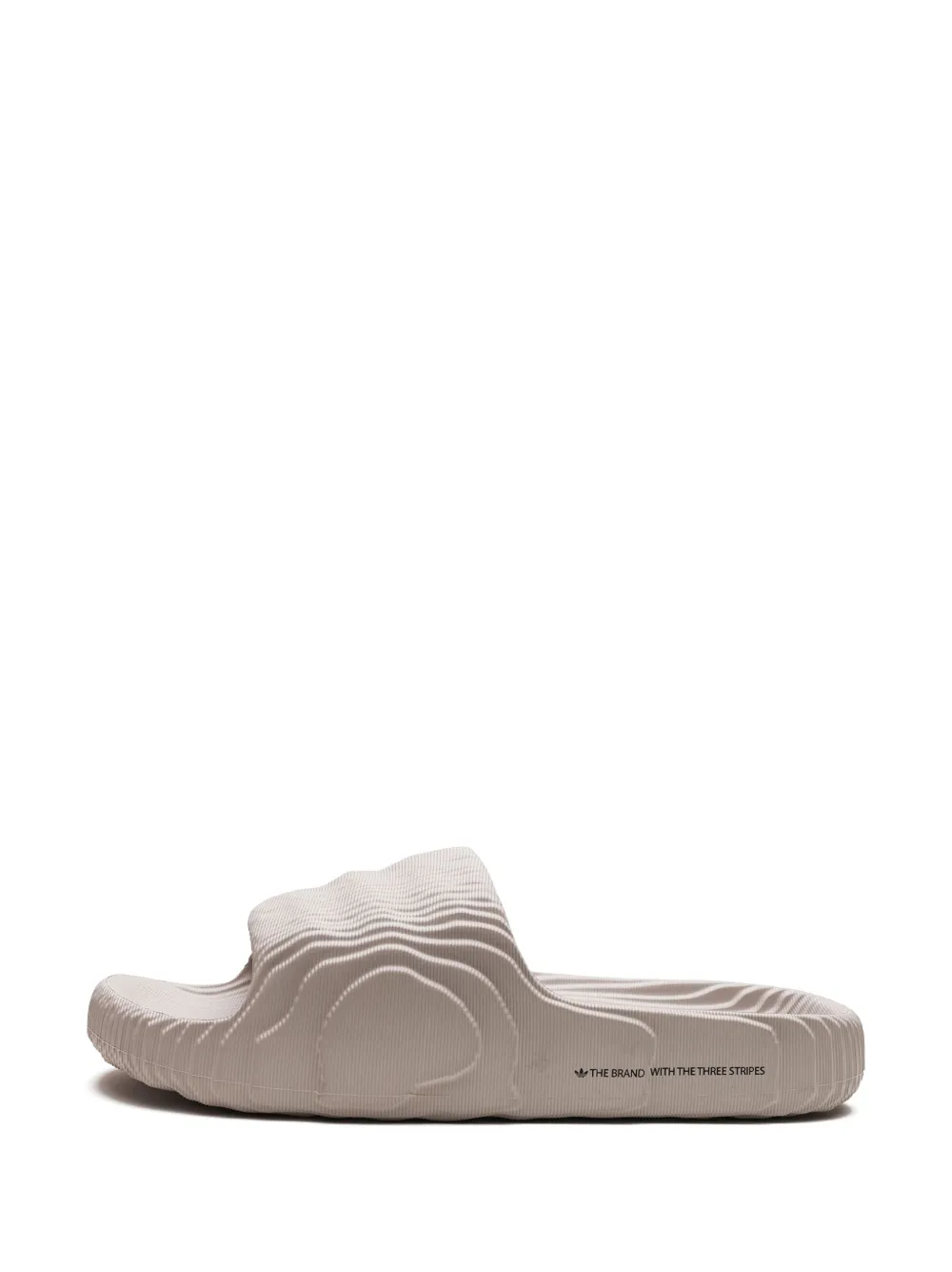 Шлепанцы Adilette 22 с тиснением Adidas, коричневый — фото 4