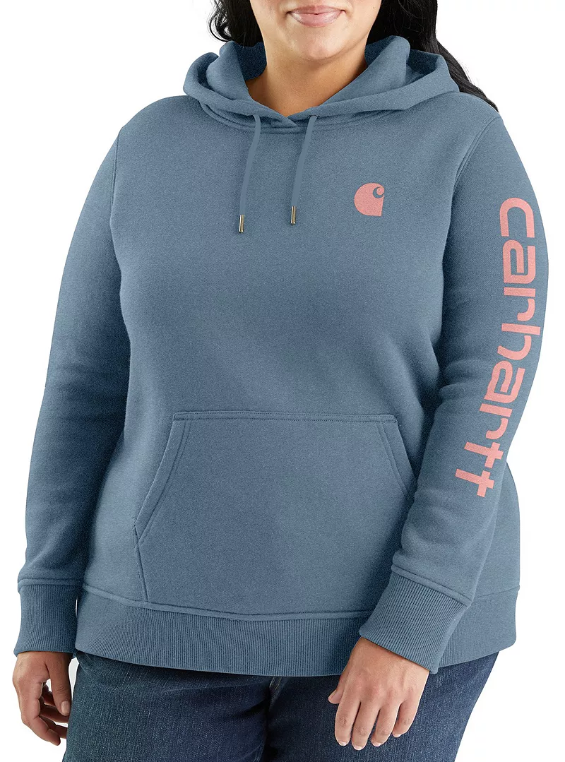 

Женская толстовка с рукавами и графическим рисунком Carhartt Clarksburg, цвет Thundercloud Heather