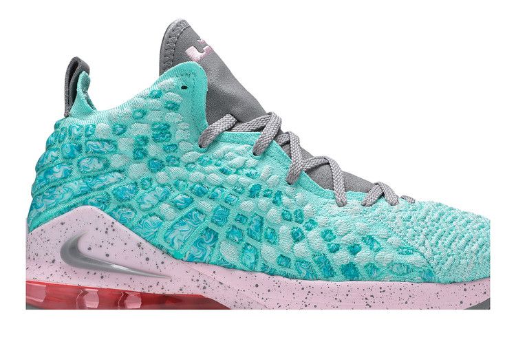Кроссовки Nike LeBron 17 GS 'South Beach', синий — фото 3