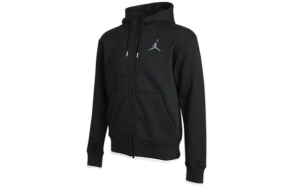 Куртка Air Jordan MENS Logo Print Fleeced Sports Hooded Jacket Black, черный — фото 3