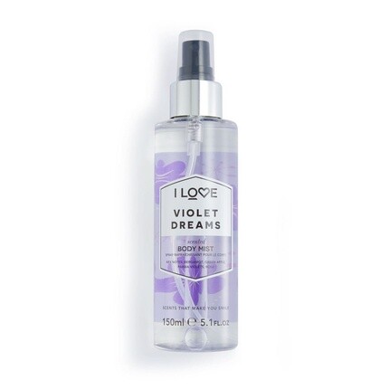 I Love Signature Violet Dreams Длительный, быстросохнущий, нелипкий спрей для тела для нее, 150 мл, I Love Cosmetics — фото 2