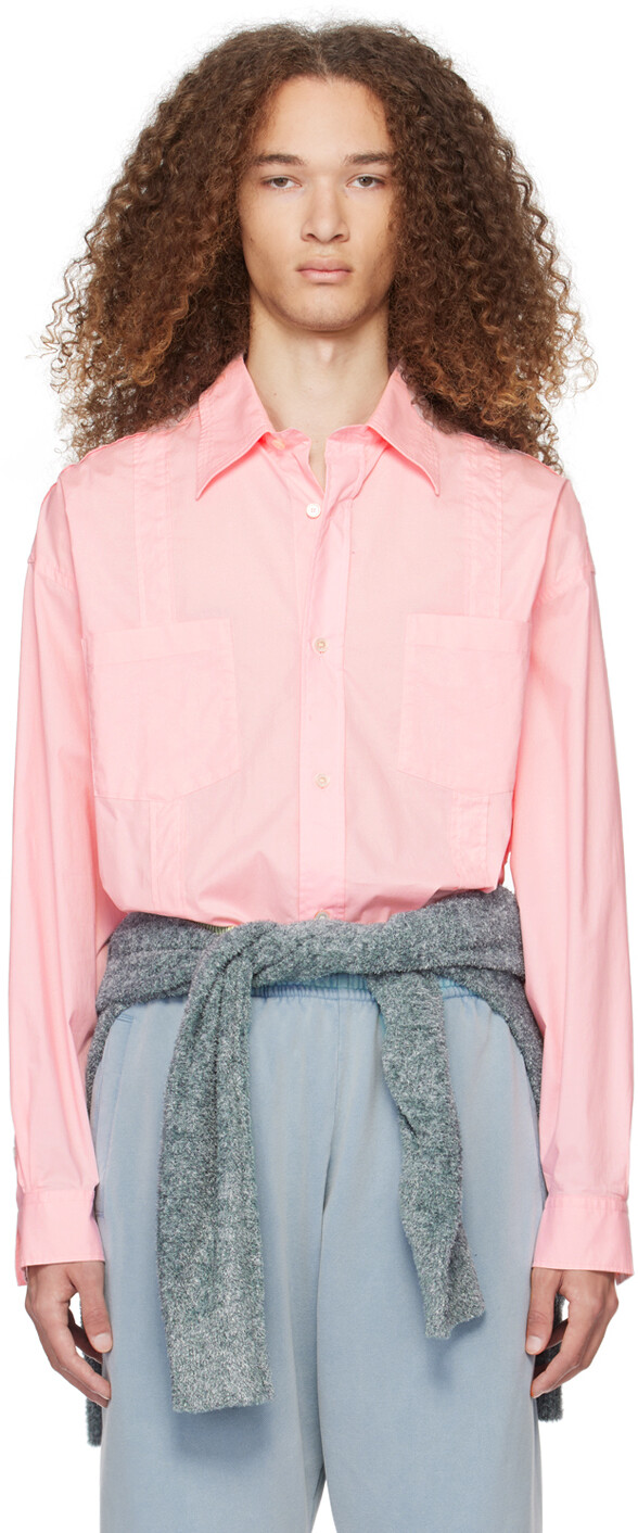 

Розовая рубашка на пуговицах Acne Studios, цвет Pink