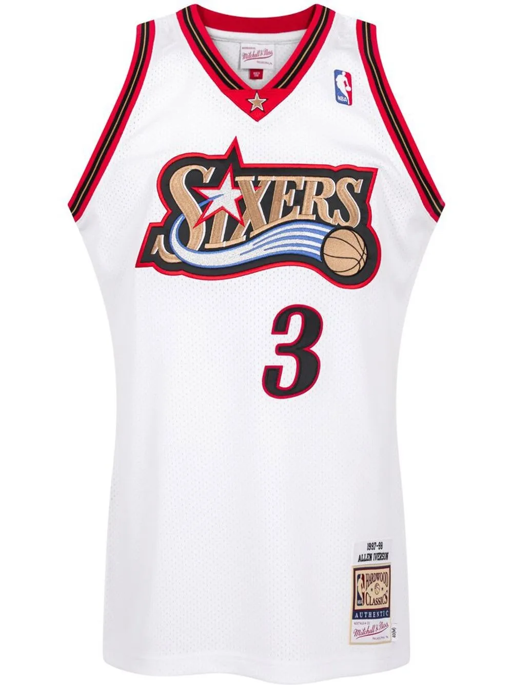 

Топ Philadelphia 76ers Allen Iverson Mitchell & Ness, белый
