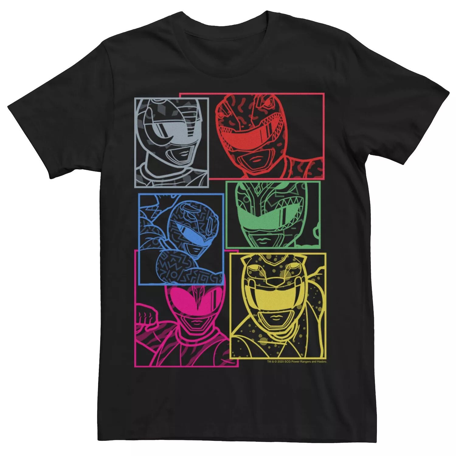 

Мужская футболка Power Rangers Group Shot Panels Licensed Character