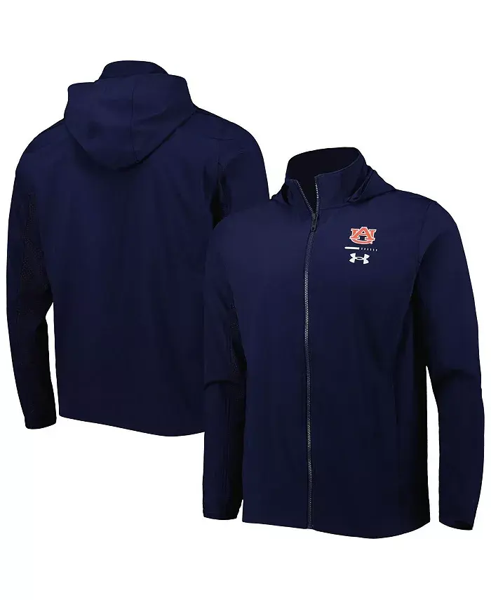 

Мужская синяя толстовка Auburn Tigers Swoven Performance на молнии Under Armour