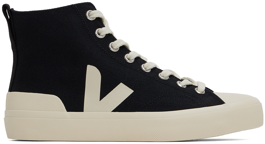 

Кроссовки Wata II Canvas черного и бежевого цветов VEJA