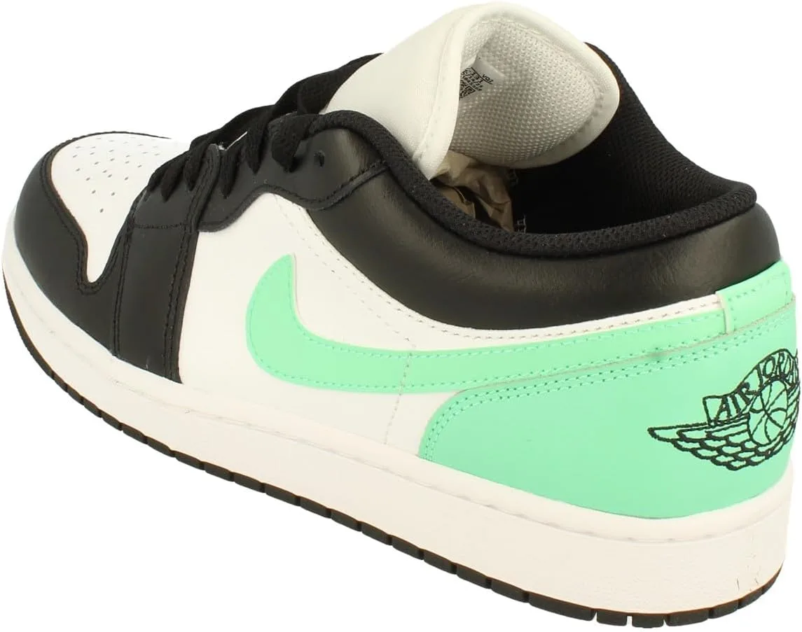 Мужские кроссовки Jordan Air Jordan 1 Low 553558 144 UNC - Размер Nike, белый/черный/зеленый — фото 2