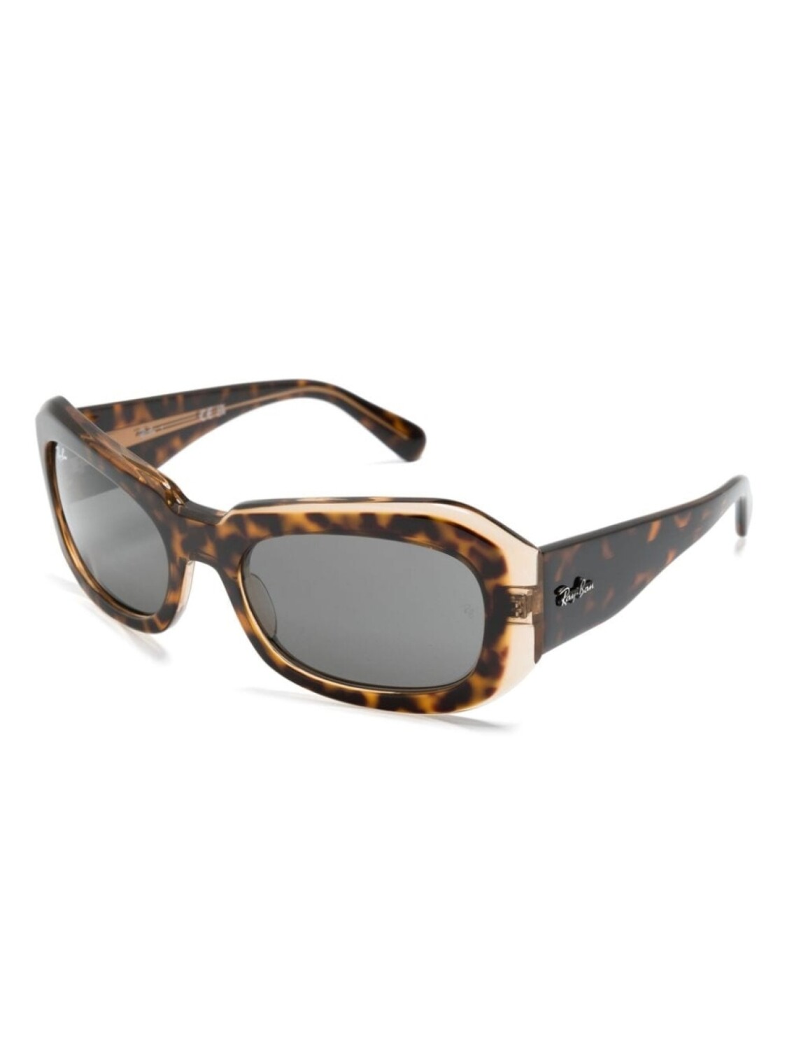 

Ray-Ban солнцезащитные очки Beate в прямоугольной оправе, коричневый