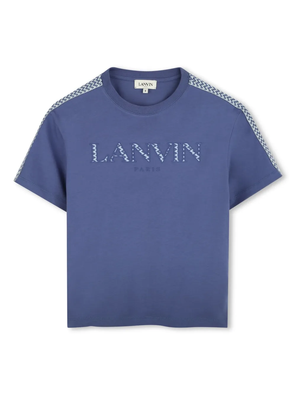 

Футболка с нашивкой-логотипом Lanvin Enfant, синий