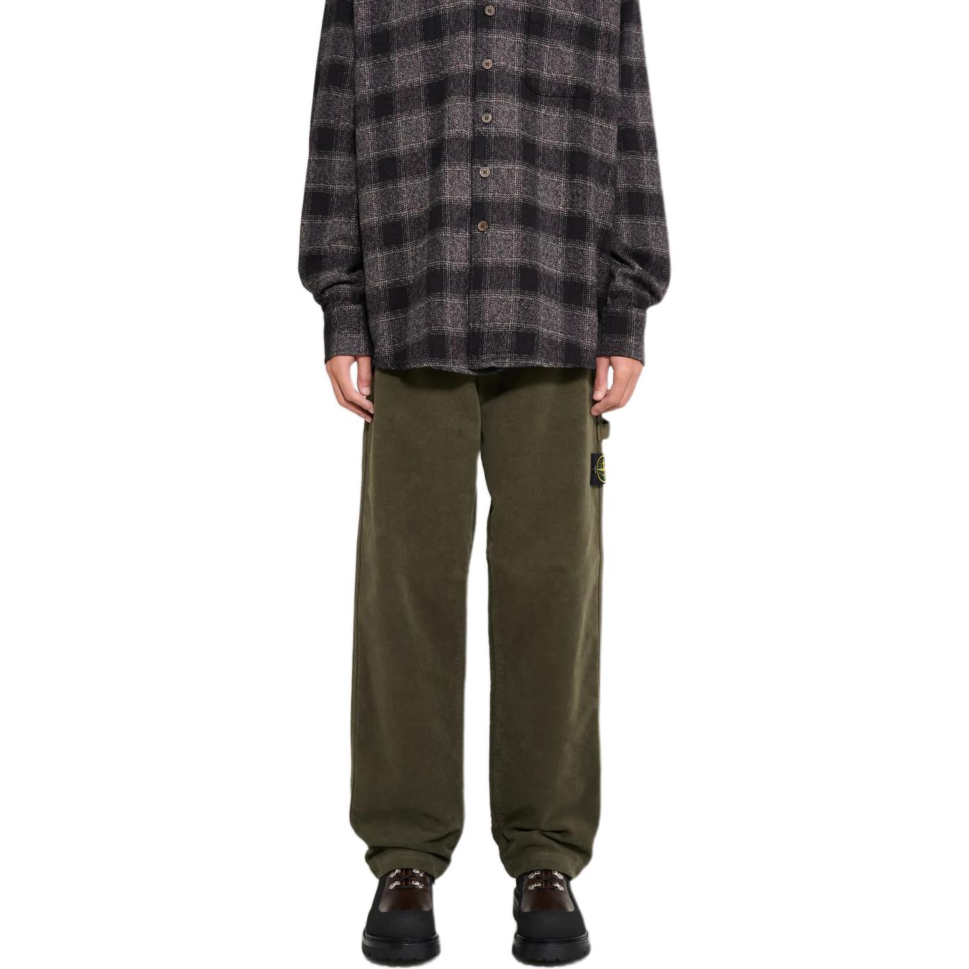 Брюки с накладными карманами STONE ISLAND, army зеленый — фото 4