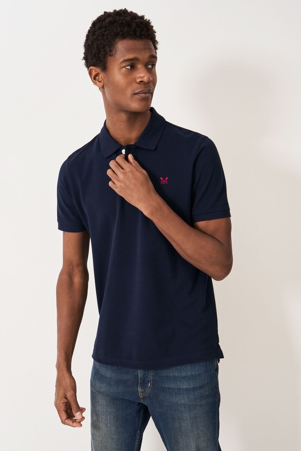 

Классическая рубашка-поло из пике Crew Clothing Crew Clothing Company, синий