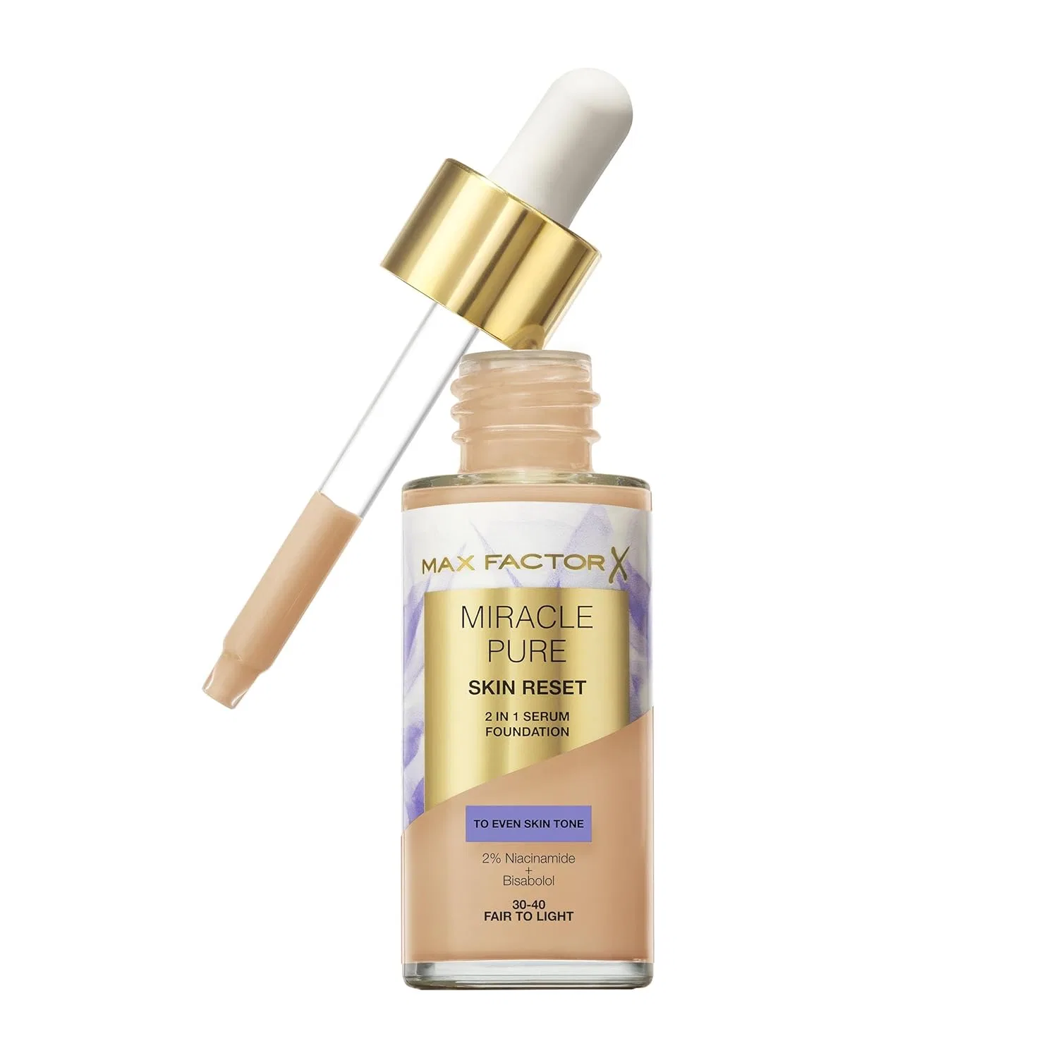 Сыворотка Max Factor — Тональный - Miracle Pure Skin Reset Foundation , -40 Fair To Light — фото 2