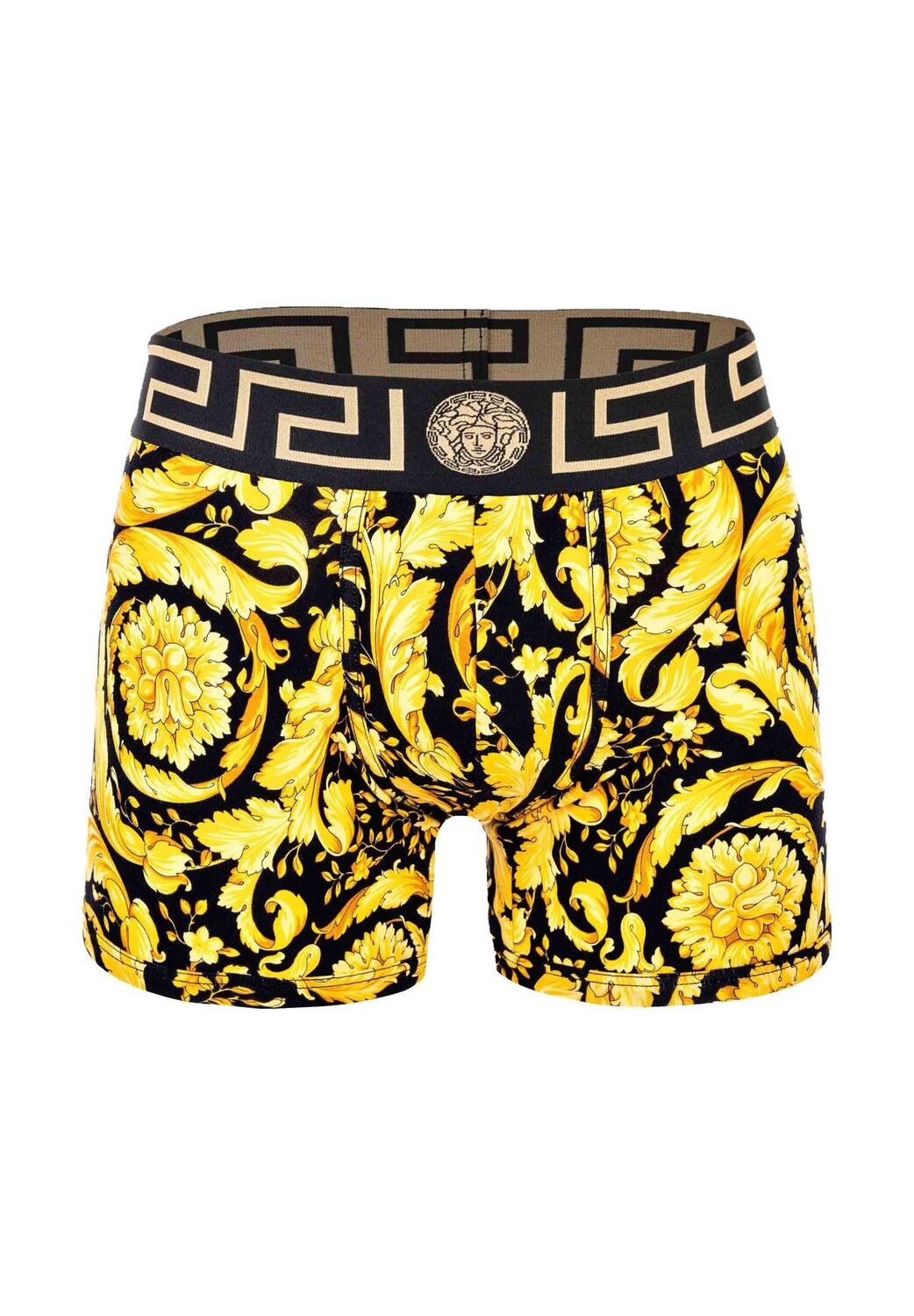 

Мужские длинные боксеры - TOPEKA, плавки, хлопок-эластичный, узор барокко VERSACE, цвет Schwarz Gold