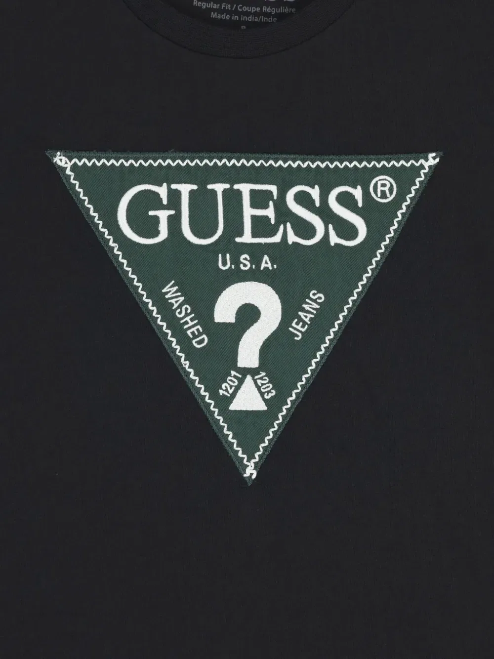 Футболка с изображением треугольника Guess Usa, черный — фото 3