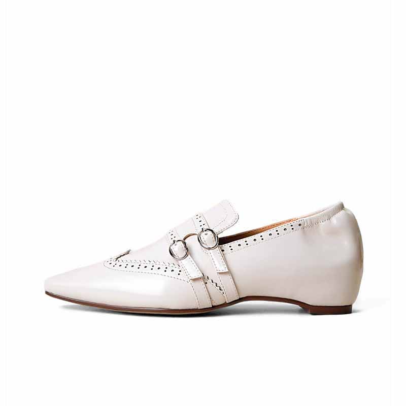 SHOEMAKER QUEEN Женские лоферы белые, цвет White
