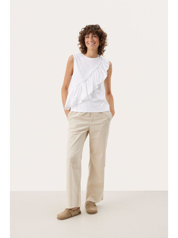 

Блузка без рукавов JulievePW прямого кроя в ярко-белом цвете PART TWO