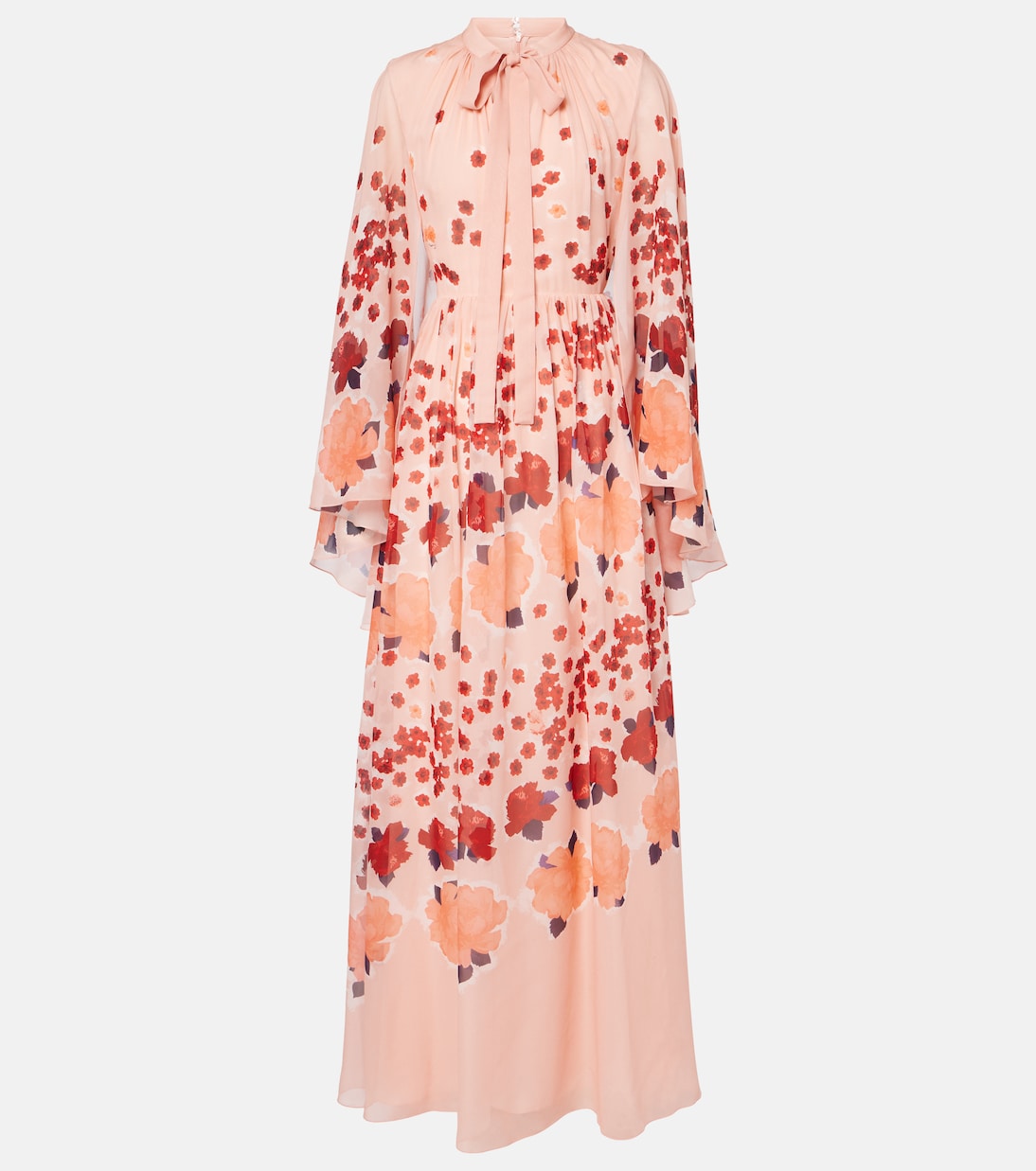 

Шелковое платье Erdem, Margot Selvedge Cloud Pink