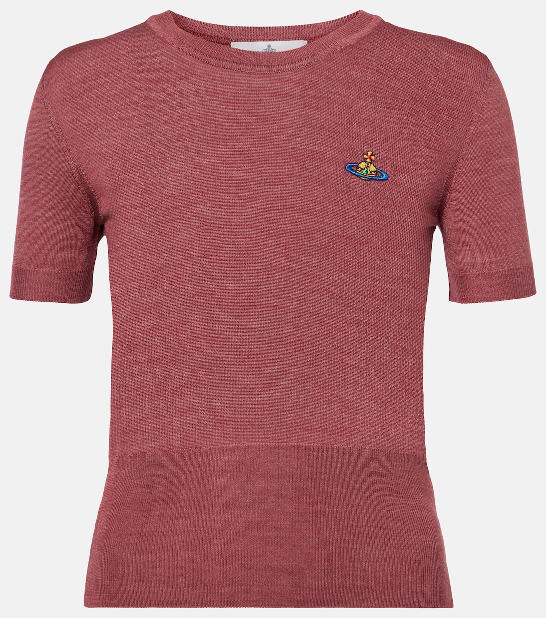 

Топ из шерсти и шелка с логотипом Bea Vivienne Westwood, Vintage Berry
