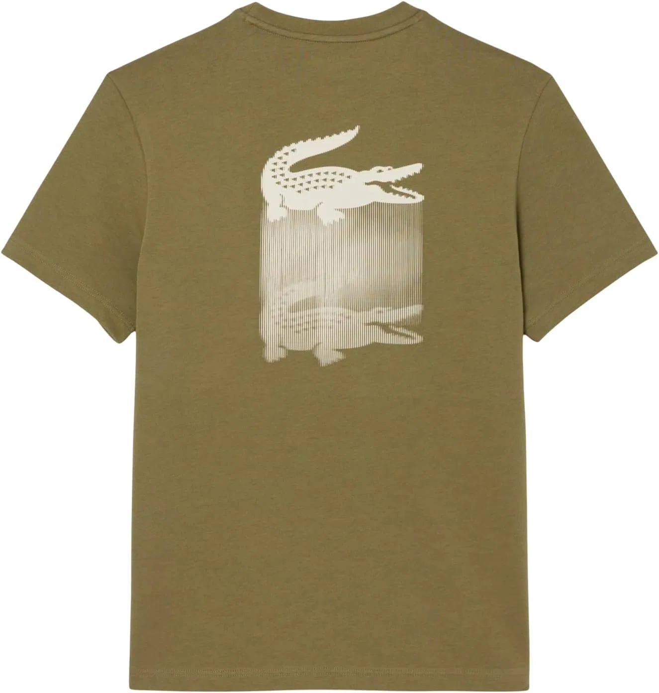 Футболка мужская Lacoste Sport Printed Ultra-Dry T-Shirt, с принтом, цвет оливковый — фото 3