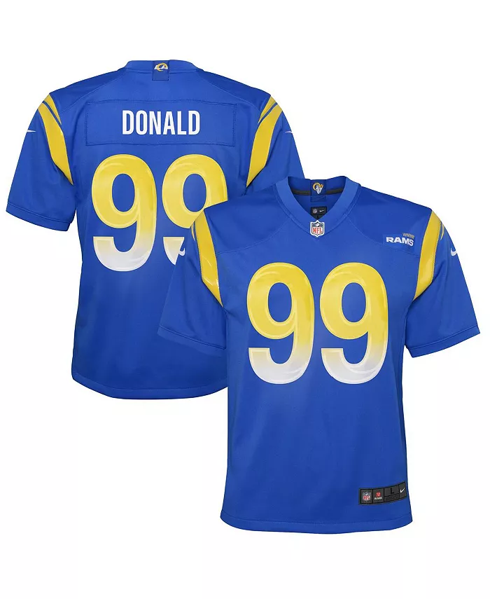 

Футболка игровая альтернативная Los Angeles Rams Aaron Donald для подростков Nike, синий