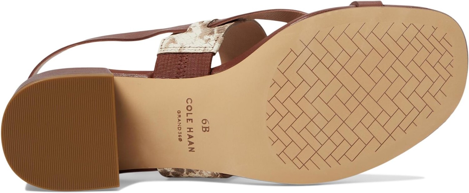 Туфли Cole Haan Anica Lux Block Heel Sandals, цвет Sandollar Print Soho Snake/Brown Leather — фото 3