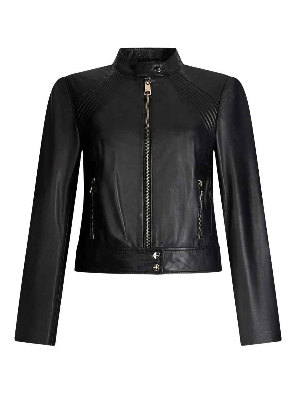 

Кожаная куртка на молнии спереди Liu Jo, черный