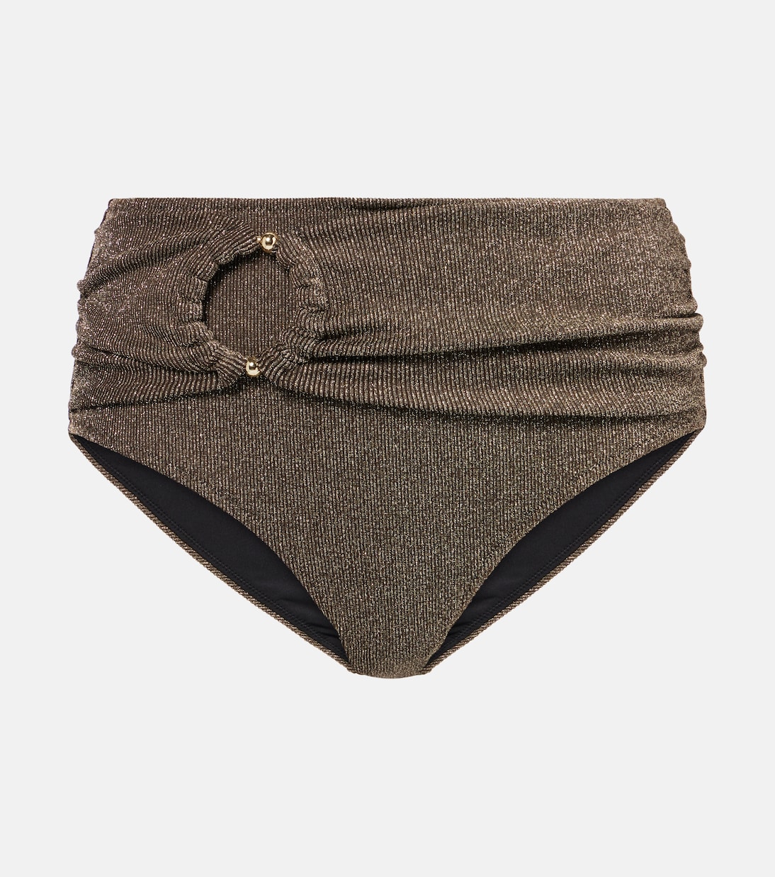 

Плавки бикини Dorit из ламе с высокой посадкой Alexandra Miro, Dark Metallic