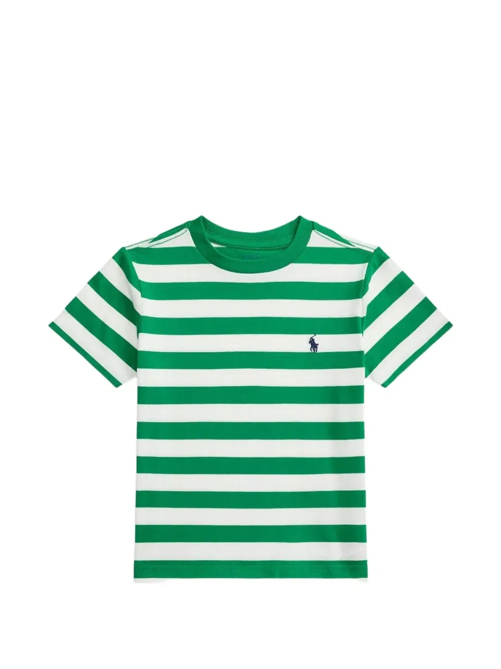 Полосатая футболка с логотипом Polo Ralph Lauren Kids, зеленый