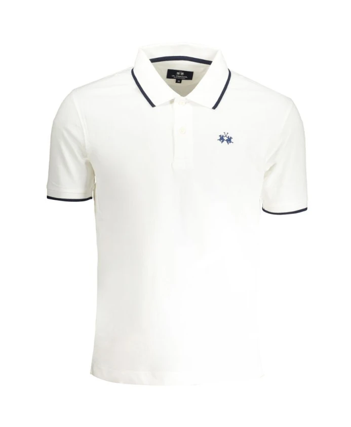 

Белая хлопковая мужская рубашка поло La Martina, белый