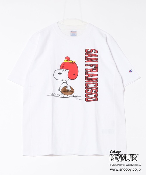 

Футболка с коротким рукавом, коллаборация Champion x PEANUTS, принт Снупи, белый
