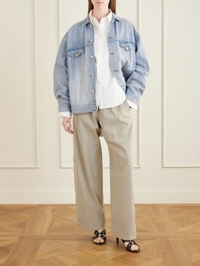 Рубашка из хлопка и шелка BALENCIAGA, белый — фото 2