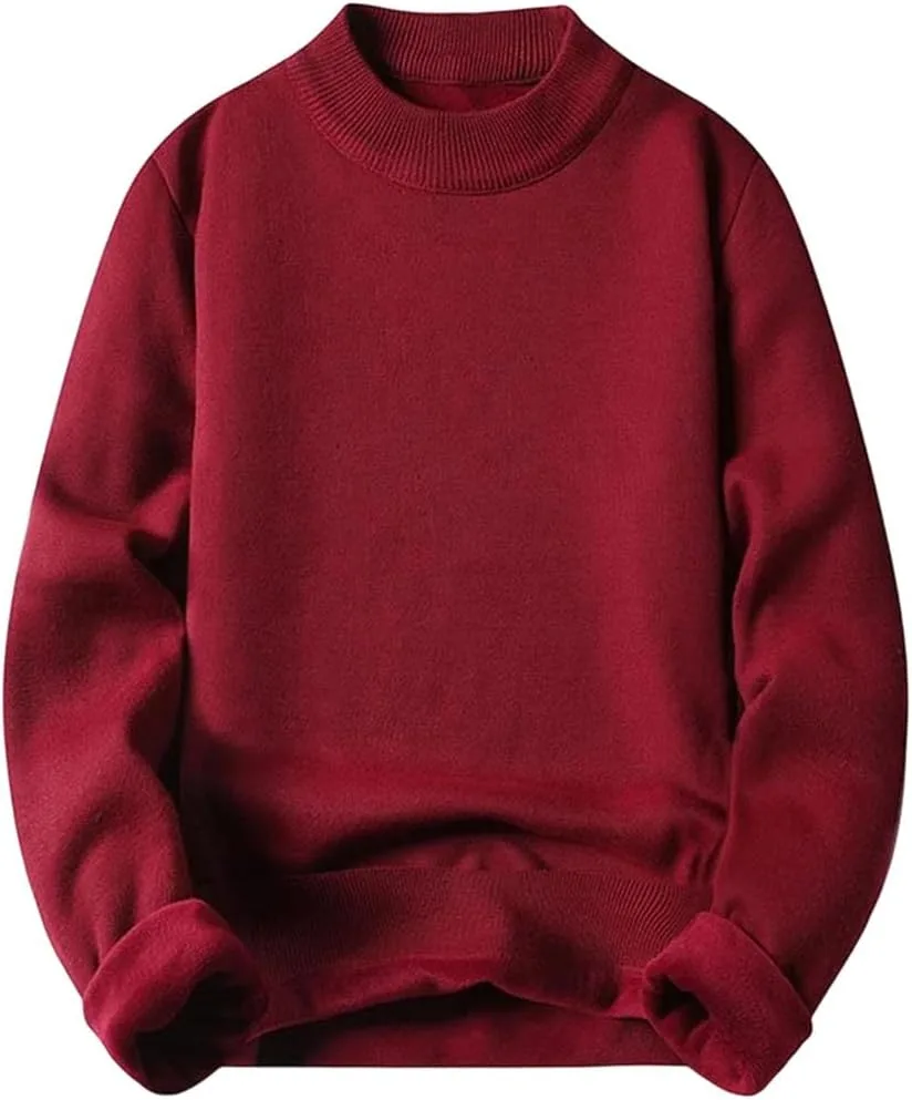 

Мужской вязаный свитер с полувысоким воротником