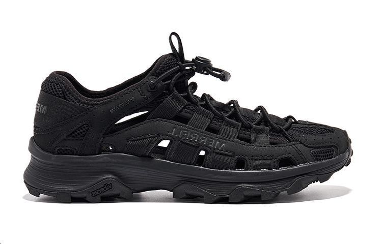 MERRELL Скоростные слипоны для треккинга по реке с противоскользящей подошвой, дышащие, быстросохнущие, устойчивые к истиранию, мужские, черные, цвет Black — фото 3