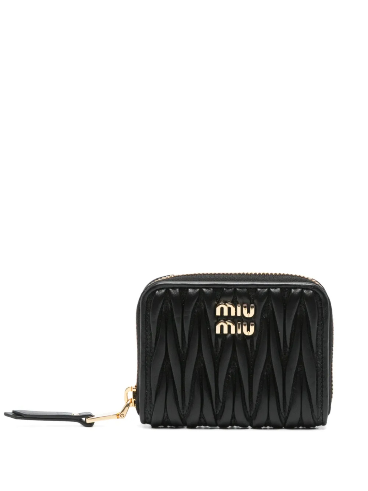 

Кошелек Miu Miu из кожи матлассе, черный