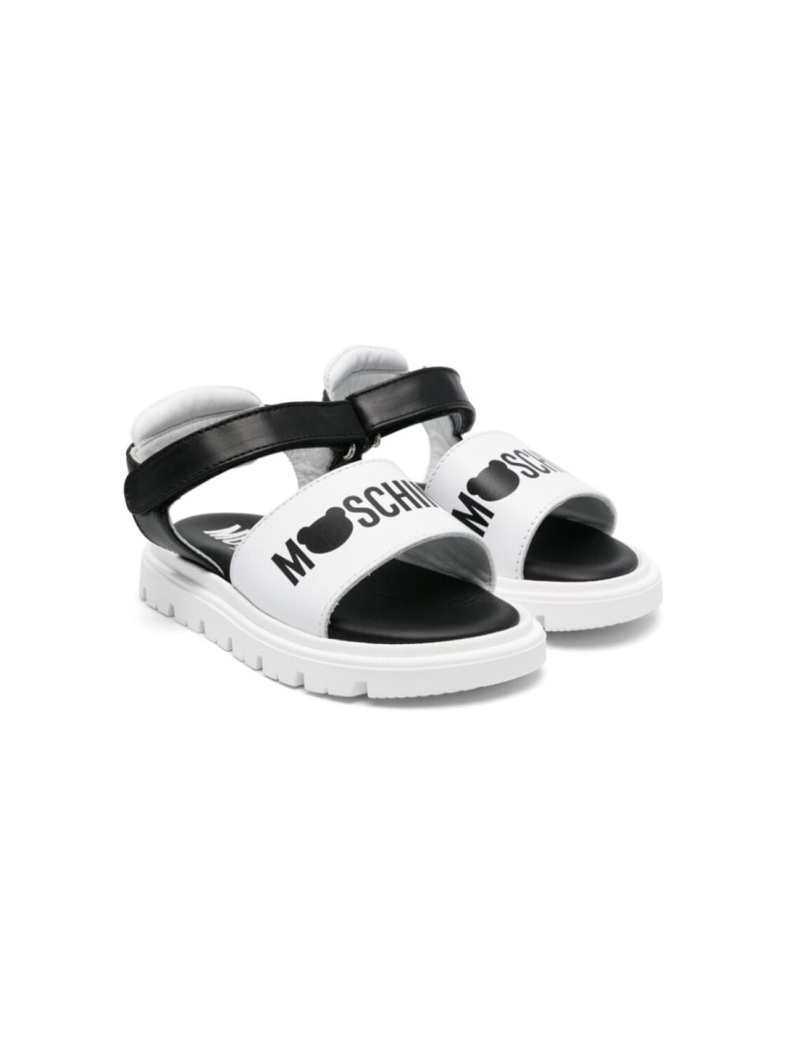 

Moschino Kids сандалии с логотипом, черный