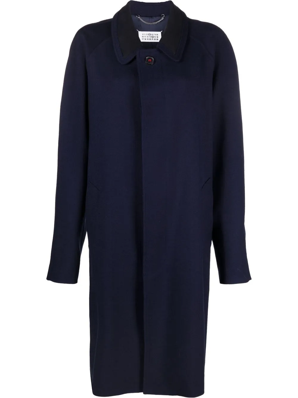 

Однобортное пальто MAISON MARGIELA, синий