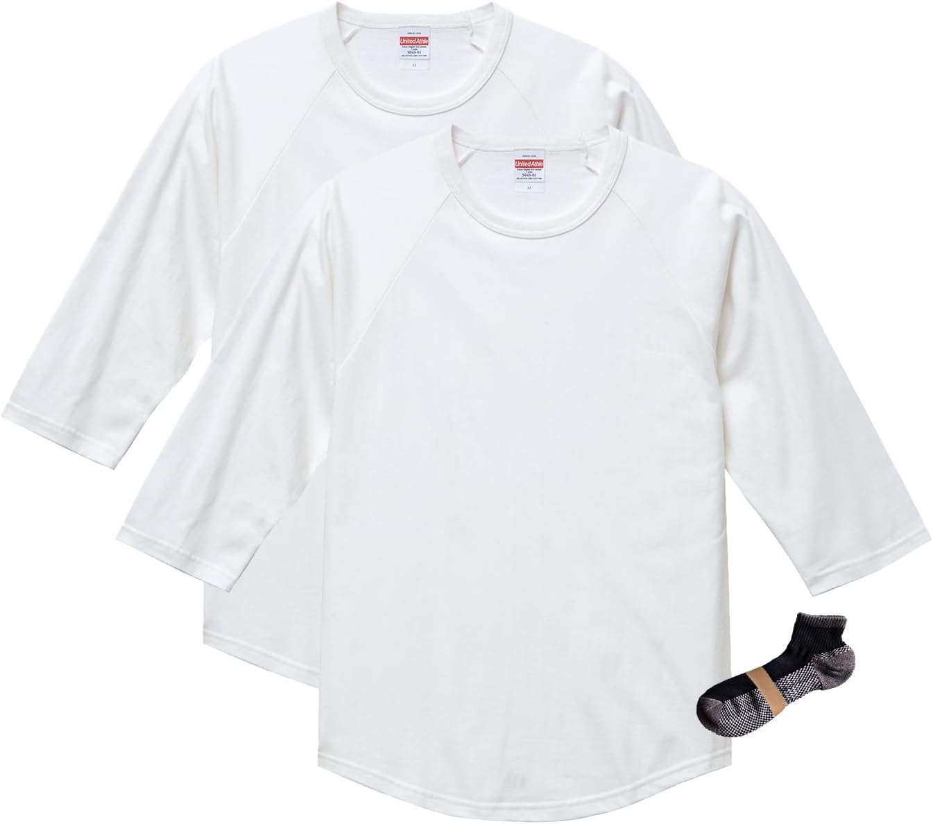 

Мужская футболка-реглан United Athle 504501, плотность ткани 5,6 унций, с рукавами 3/4, белый