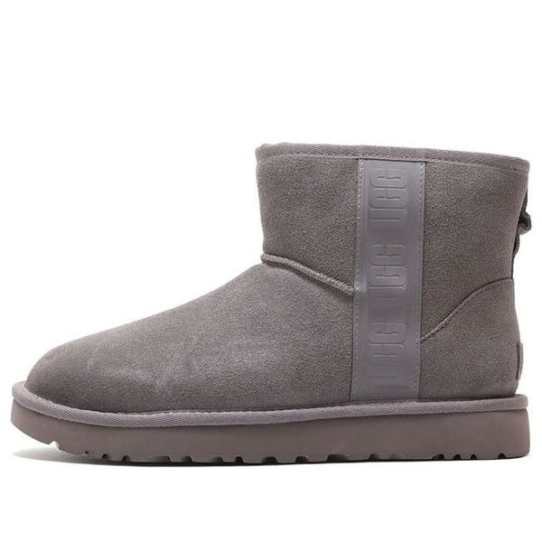 Ботинки UGG с маленьким боковым логотипом, серый