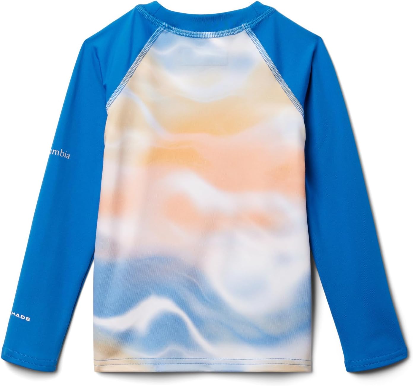 Columbia Unisex-Child Sandy Shores Printed Long Sleeve Sunguard, Light Camel Undercurrent/Bright Indigo — фото 4