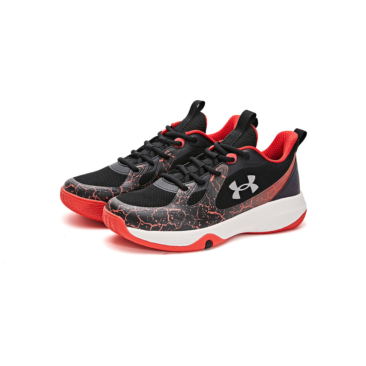 

Баскетбольные кроссовки Flow FUTR X 2 для детей, средний верх Under Armour, черный/красный