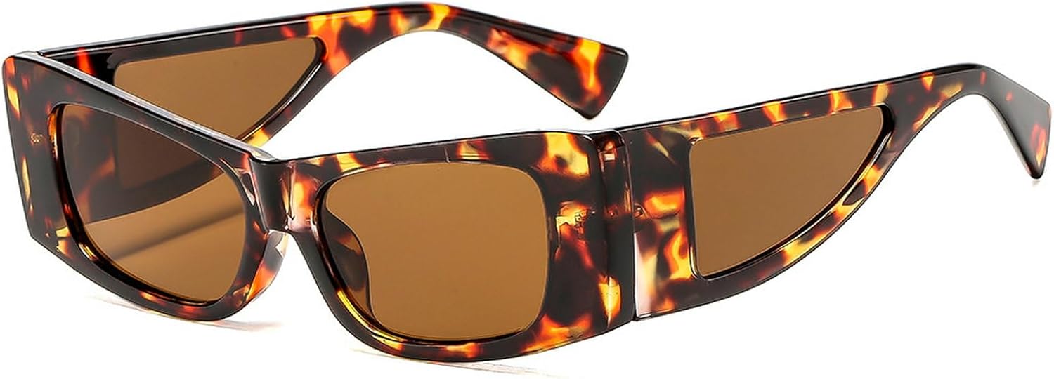 

Модные прямоугольные солнцезащитные очки для женщин и мужчин, маленькие, в стиле 90-х, ретро, ​​«кошачий глаз», женские, 2025 мм, защита от УФ-излучения UV400 mincl, C5