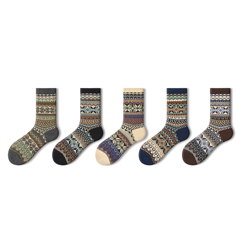 

Носки Crew, мужские, набор из 5 пар Primeet, Men'S Vintage Crew Socks D Set-5 Pack